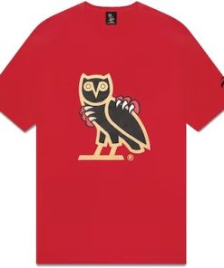 OVO Jurassic Park OG Owl T-Shirt – Red