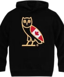 OVO OG Owl Canadian Flag Hoodie – Black