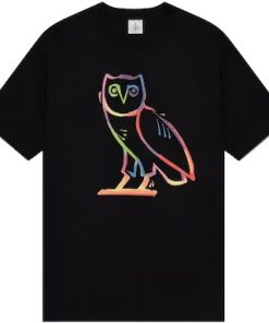 OVO Watercolour Owl T-Shirt – Black