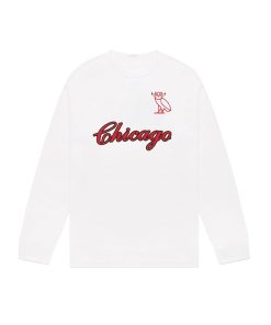 OVO X NBA Bulls Long Sleeve – White