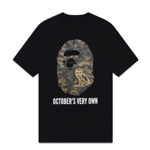 OVO x Bape Ape Head T-Shirt – Black