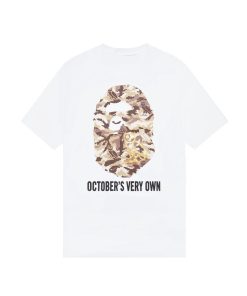 OVO x Bape Ape Head T-Shirt – White