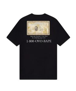 OVO x Bape Gold Card T-Shirt – Black