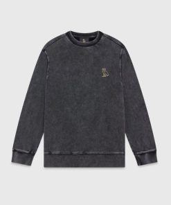 MUSKOKA GARMENT DYED CREWNECK BLACK