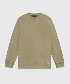 MUSKOKA GARMENT DYED CREWNECK OLIVE