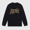 POM POM SCRIPT CREWNECK BLACK
