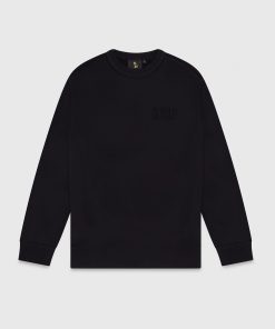 RAW EDGE ARCH LOGO CREWNECK BLACK