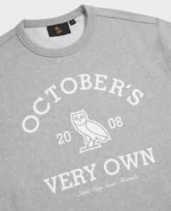 Ovo x Collegiate Crewneck Sweatshirt-Grey
