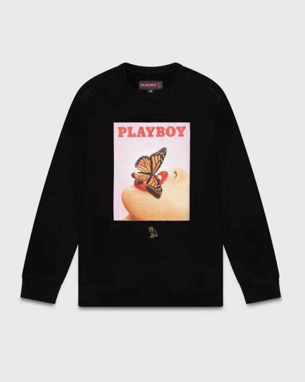 Ovo® x Playboy Butterfly Crewneck Sweatshirt Black