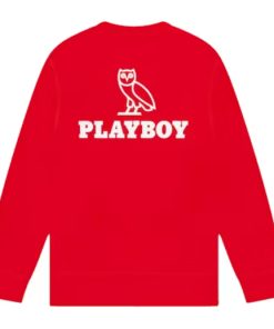 Ovo® x Playboy Butterfly Crewneck Sweatshirt Red
