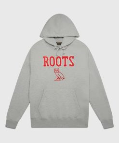 Ovo® x Roots Athletics Owl-Hoodie Heather Grey