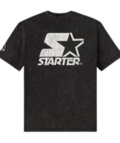 OVO STARTER TEAM SCRIPT VINTAGE WASH T- SHIRT BLACK